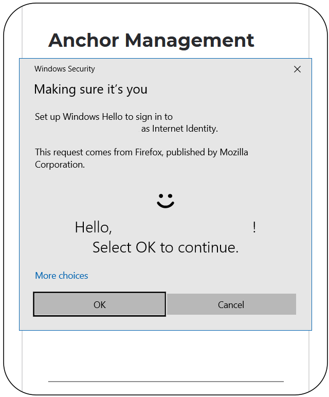 management add device dialog