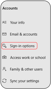 settings sign in